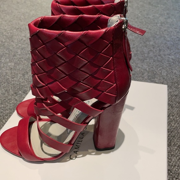 Camilla Skovgaard | Shoes | Camilla Skovgaard Rare Woven  Camilla Skovgaard RARE woven oxblood heels sz 7.5